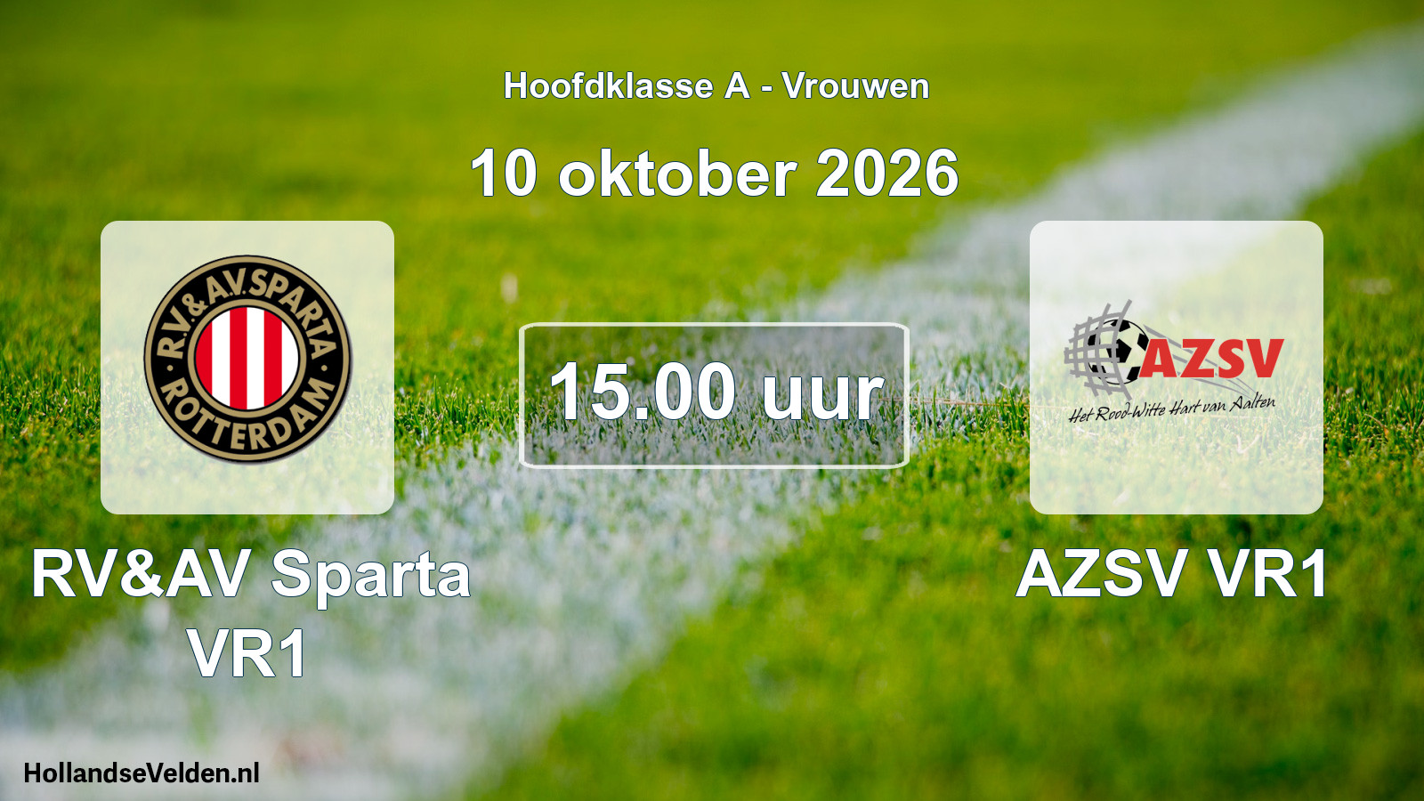 Scheduled Match: RV&AV Sparta VR1 - AZSV VR1 (10 October 2026)