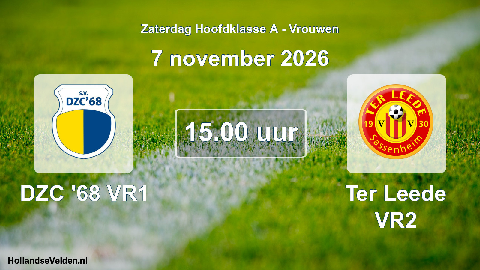 Geplande wedstrijd: DZC '68 VR1 - Ter Leede VR2 (7 november 2026)