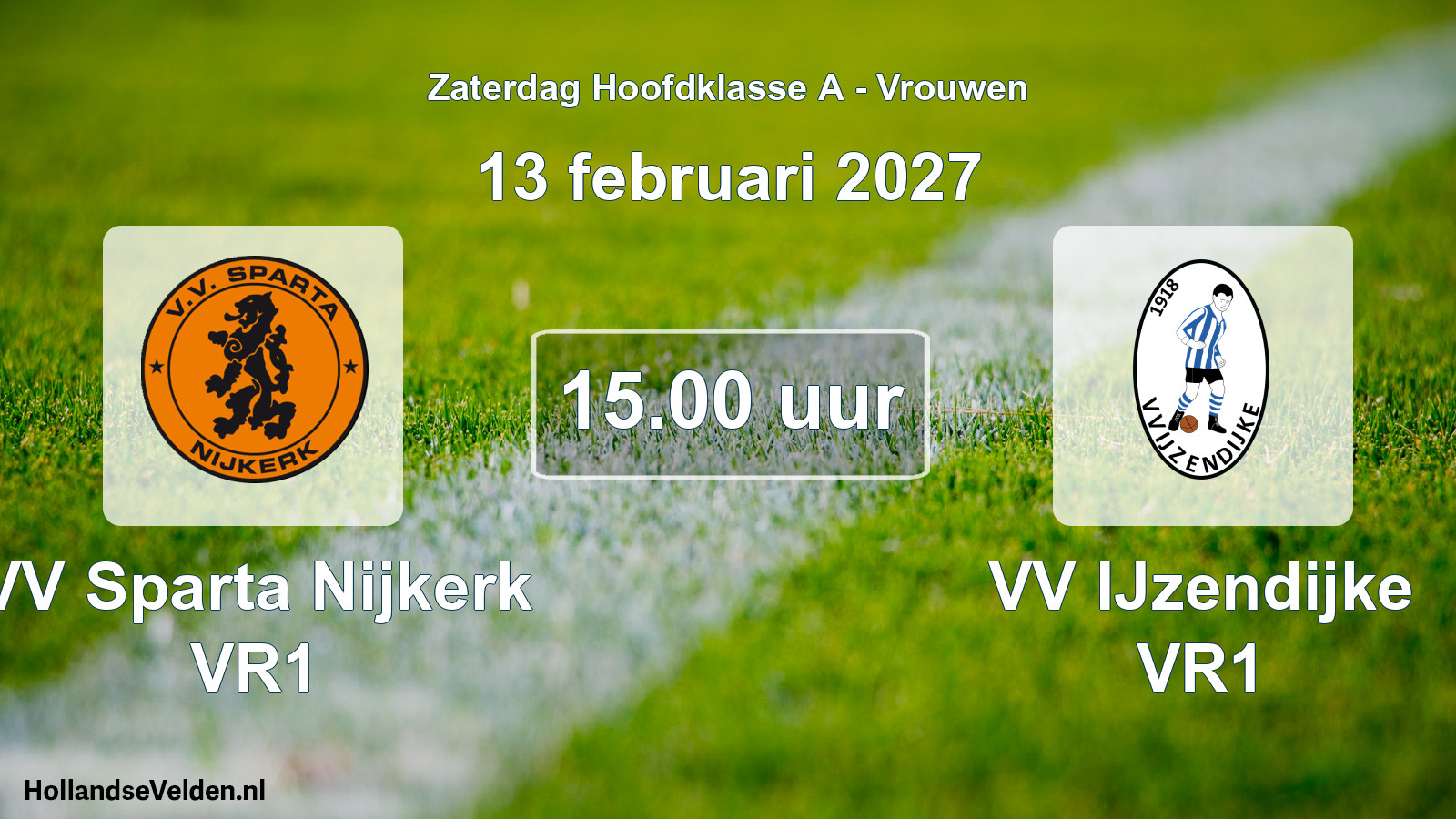 Geplande wedstrijd: VV Sparta Nijkerk VR1 - VV IJzendijke VR1 (13 februari 2027)