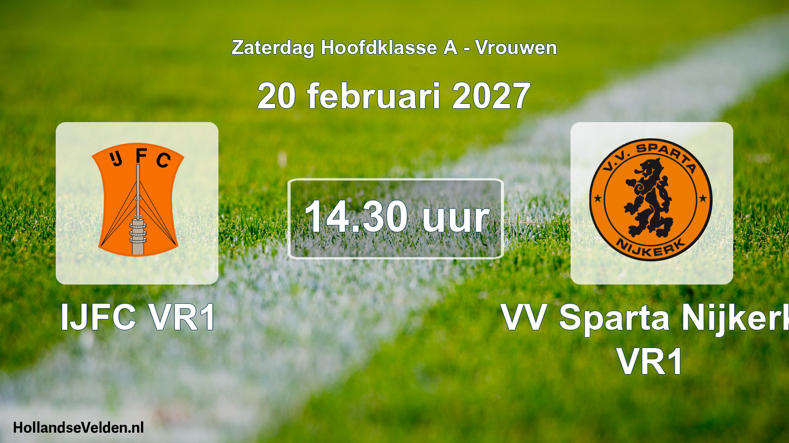 Geplande wedstrijd: IJFC VR1 - VV Sparta Nijkerk VR1 (20 februari 2027)