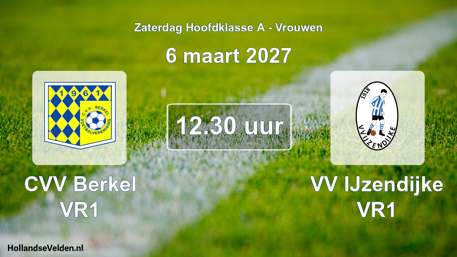 Geplande wedstrijd: CVV Berkel VR1 - VV IJzendijke VR1 (6 maart 2027)