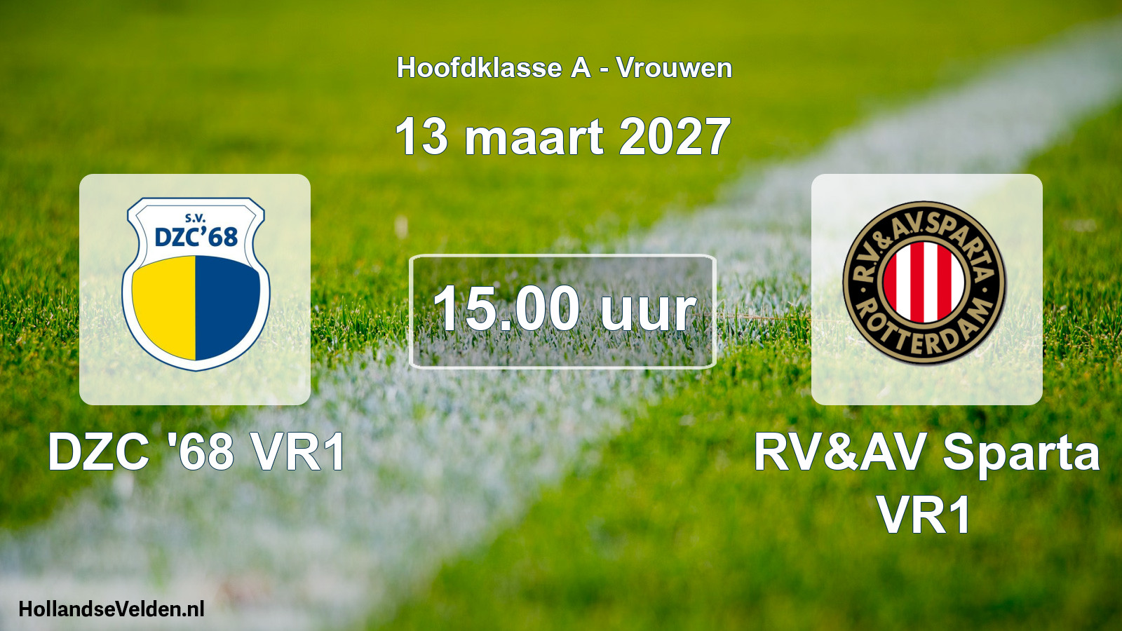Geplande wedstrijd: DZC '68 VR1 - RV&AV Sparta VR1 (13 maart 2027)