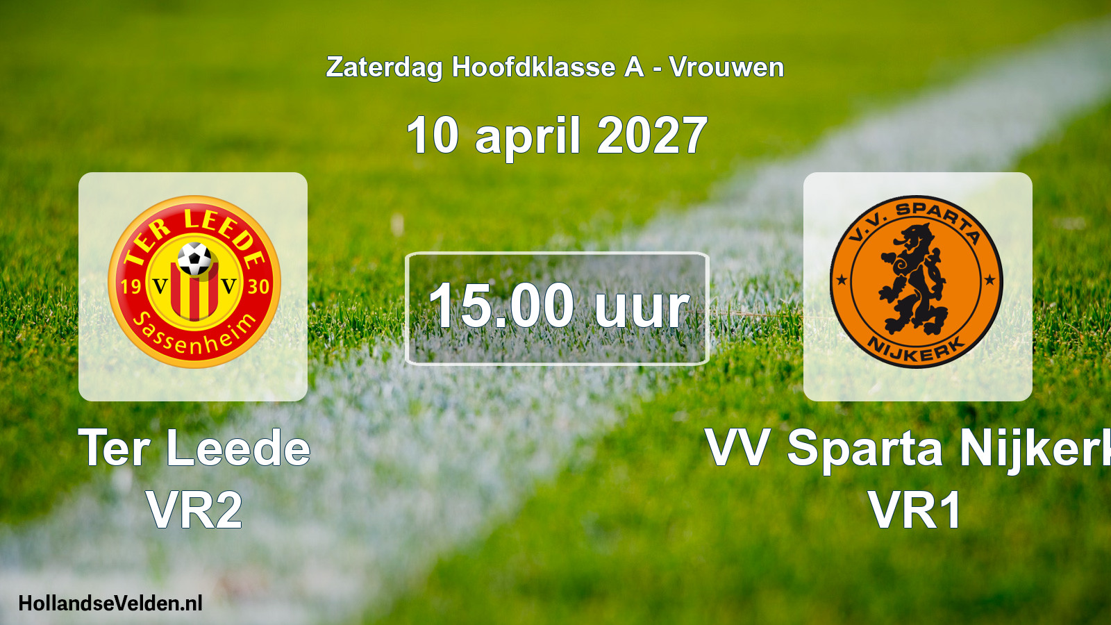 Geplande wedstrijd: Ter Leede VR2 - VV Sparta Nijkerk VR1 (10 april 2027)