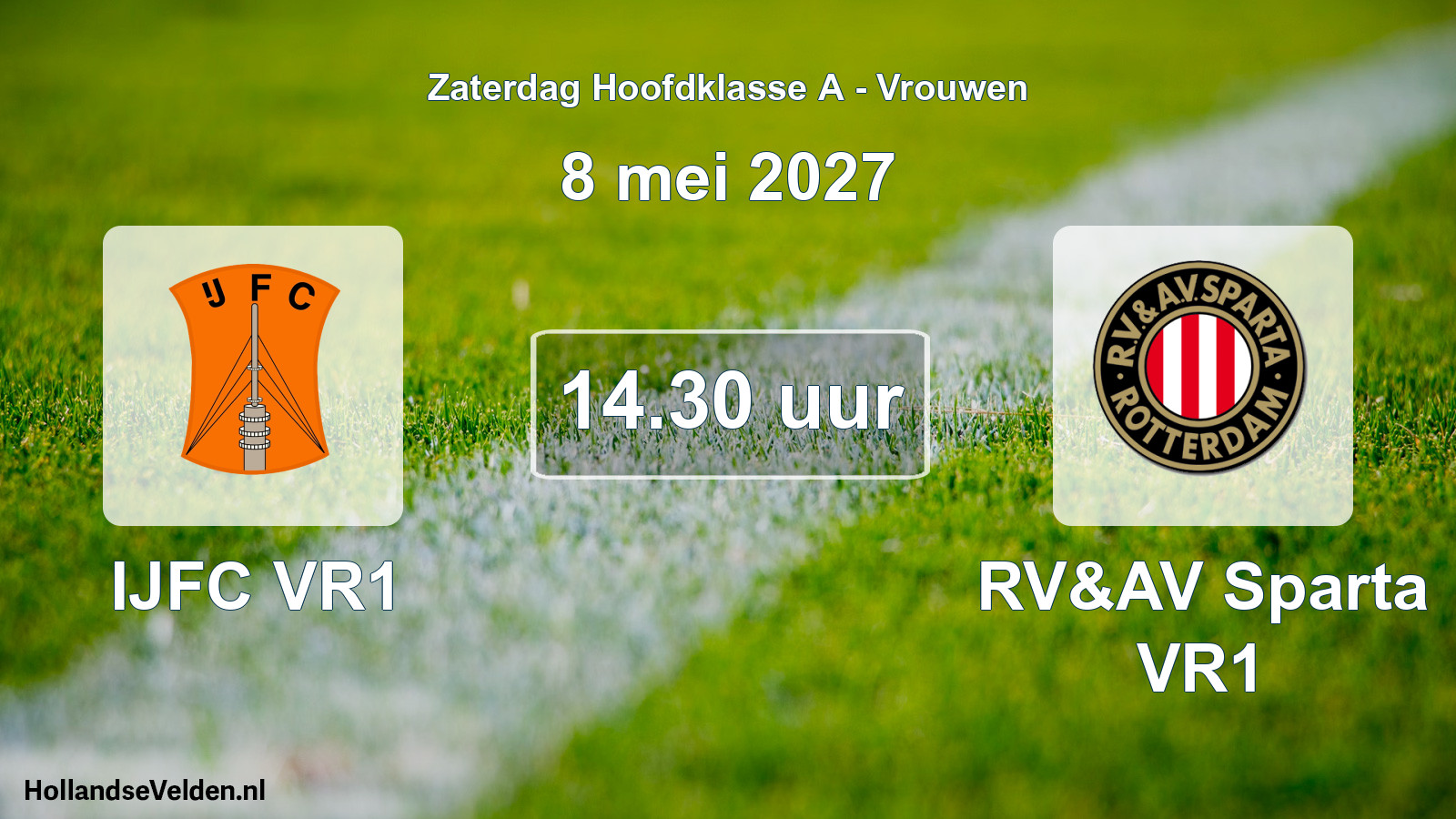 Geplande wedstrijd: IJFC VR1 - RV&AV Sparta VR1 (8 mei 2027)