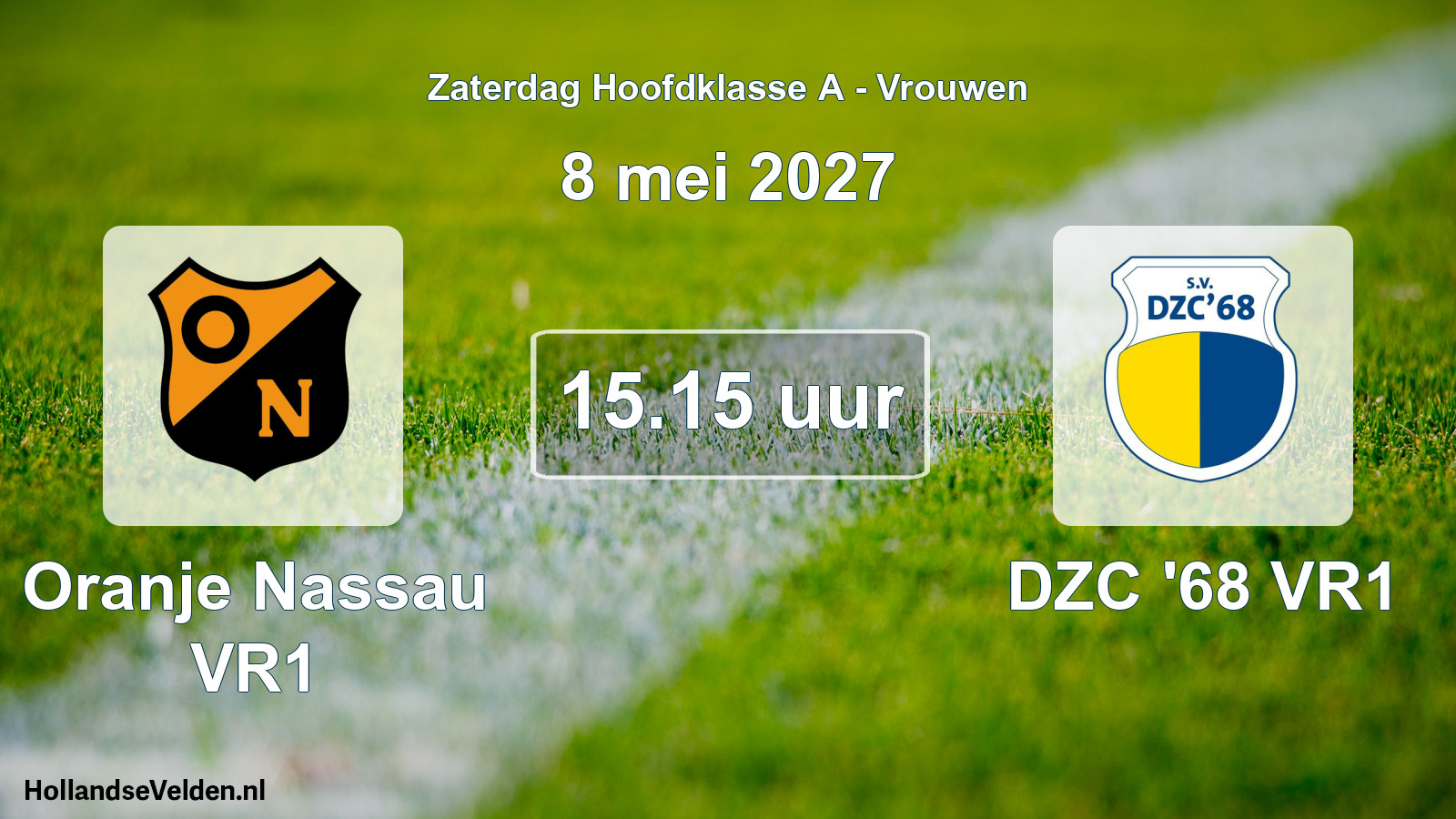 Scheduled Match: Oranje Nassau VR1 - DZC '68 VR1 (8 May 2027)
