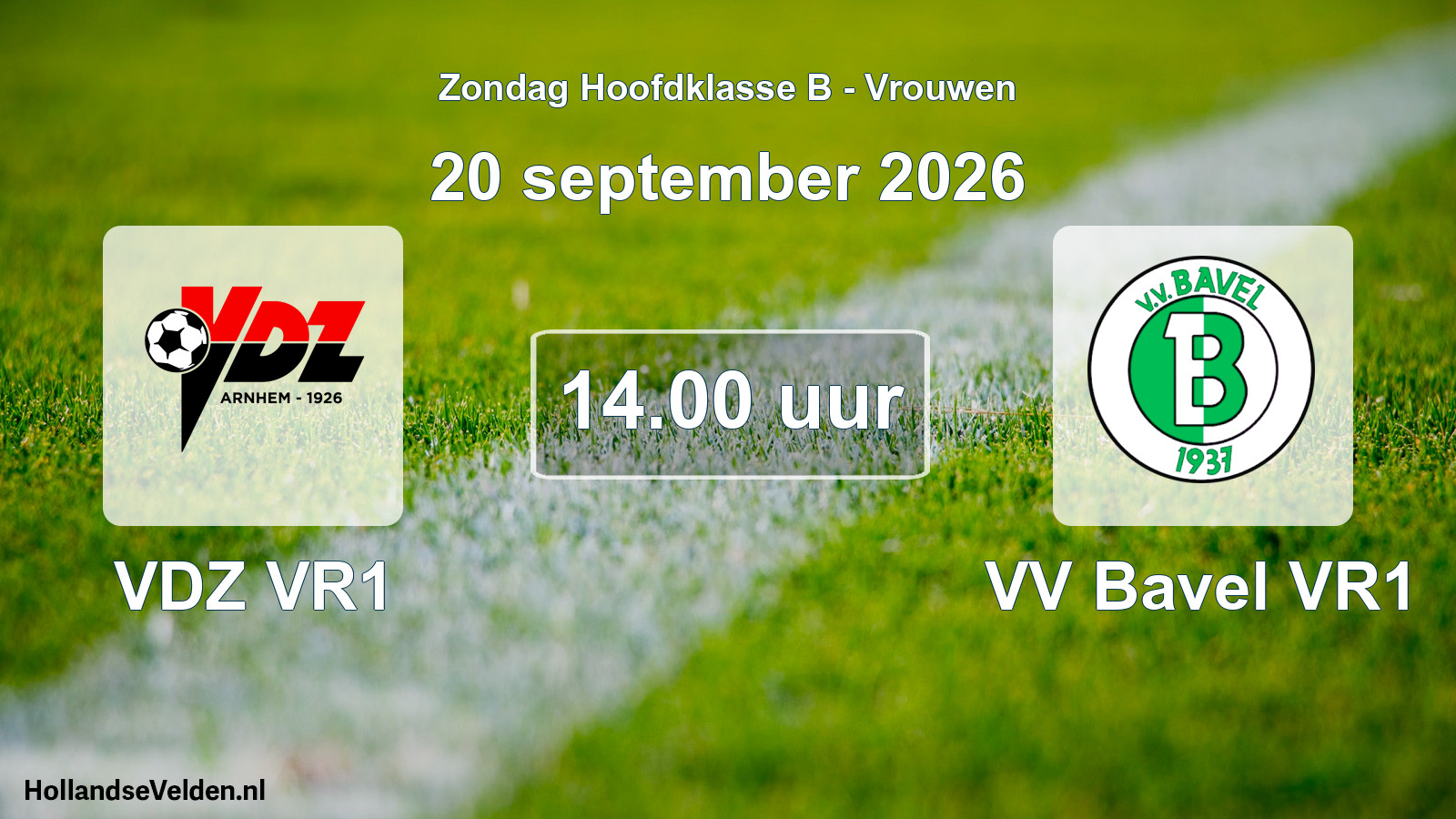 Geplande wedstrijd: VDZ VR1 - VV Bavel VR1 (20 september 2026)