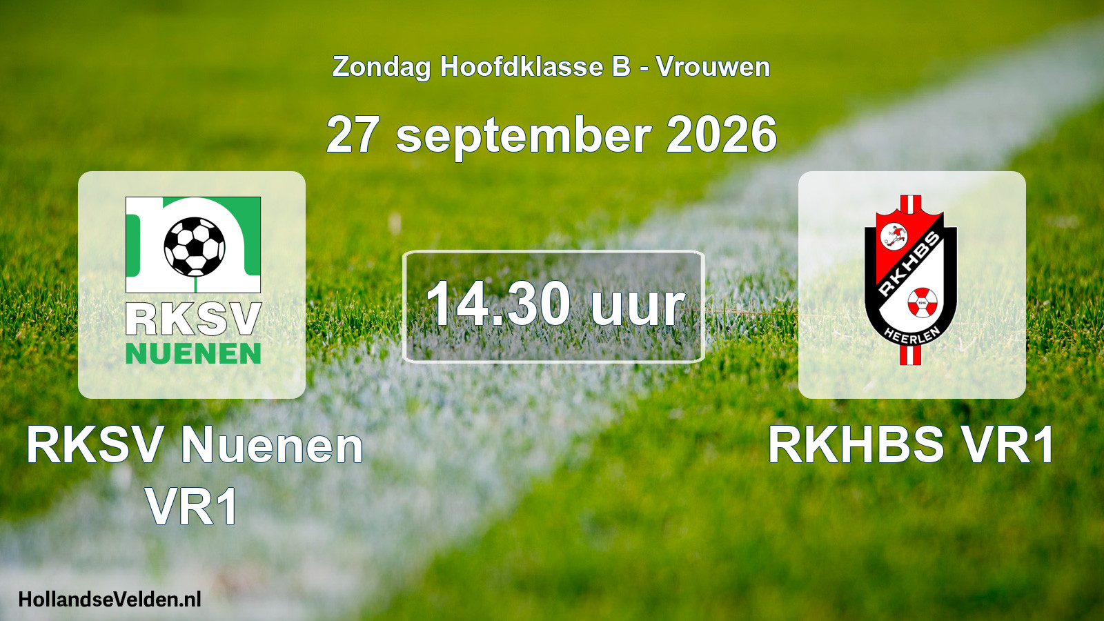 Geplande wedstrijd: RKSV Nuenen VR1 - RKHBS VR1 (27 september 2026)