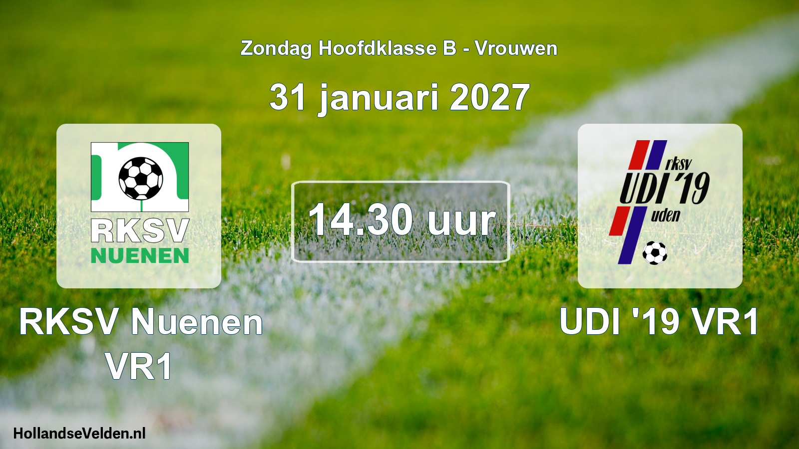 Geplande wedstrijd: RKSV Nuenen VR1 - UDI '19 VR1 (31 januari 2027)