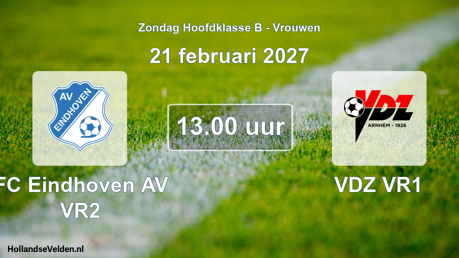 Geplande wedstrijd: FC Eindhoven AV VR2 - VDZ VR1 (21 februari 2027)