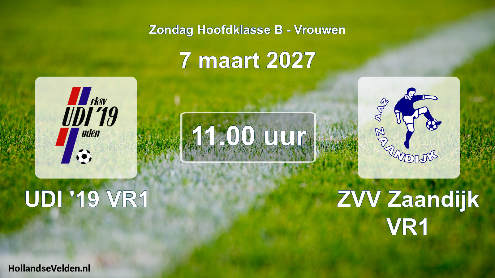 Geplande wedstrijd: UDI '19 VR1 - ZVV Zaandijk VR1 (7 maart 2027)