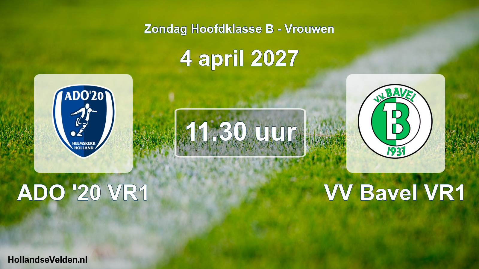 Geplande wedstrijd: ADO '20 VR1 - VV Bavel VR1 (4 april 2027)