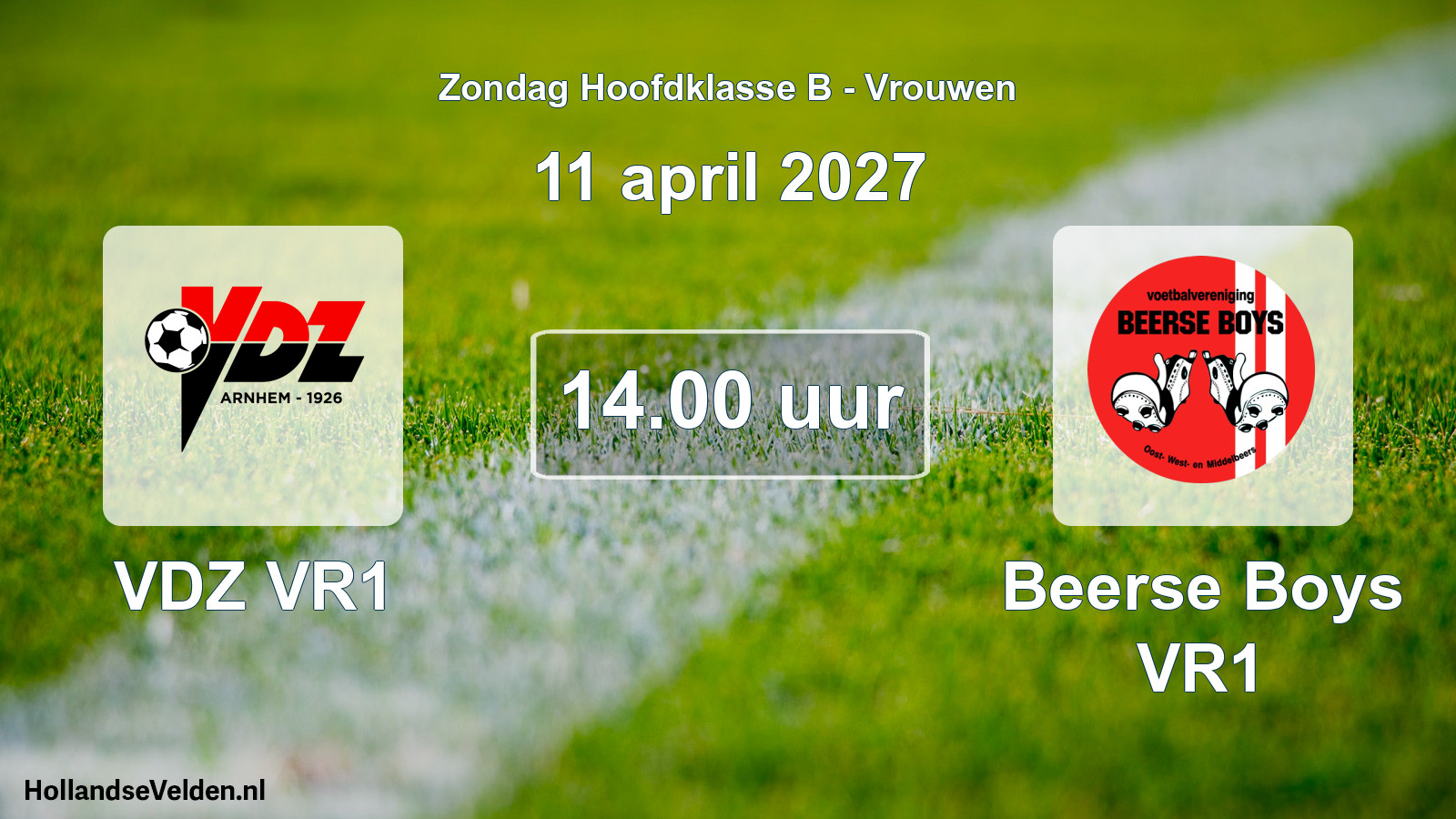 Geplande wedstrijd: VDZ VR1 - Beerse Boys VR1 (11 april 2027)