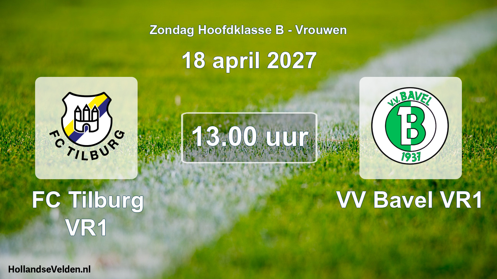 Geplande wedstrijd: FC Tilburg VR1 - VV Bavel VR1 (18 april 2027)