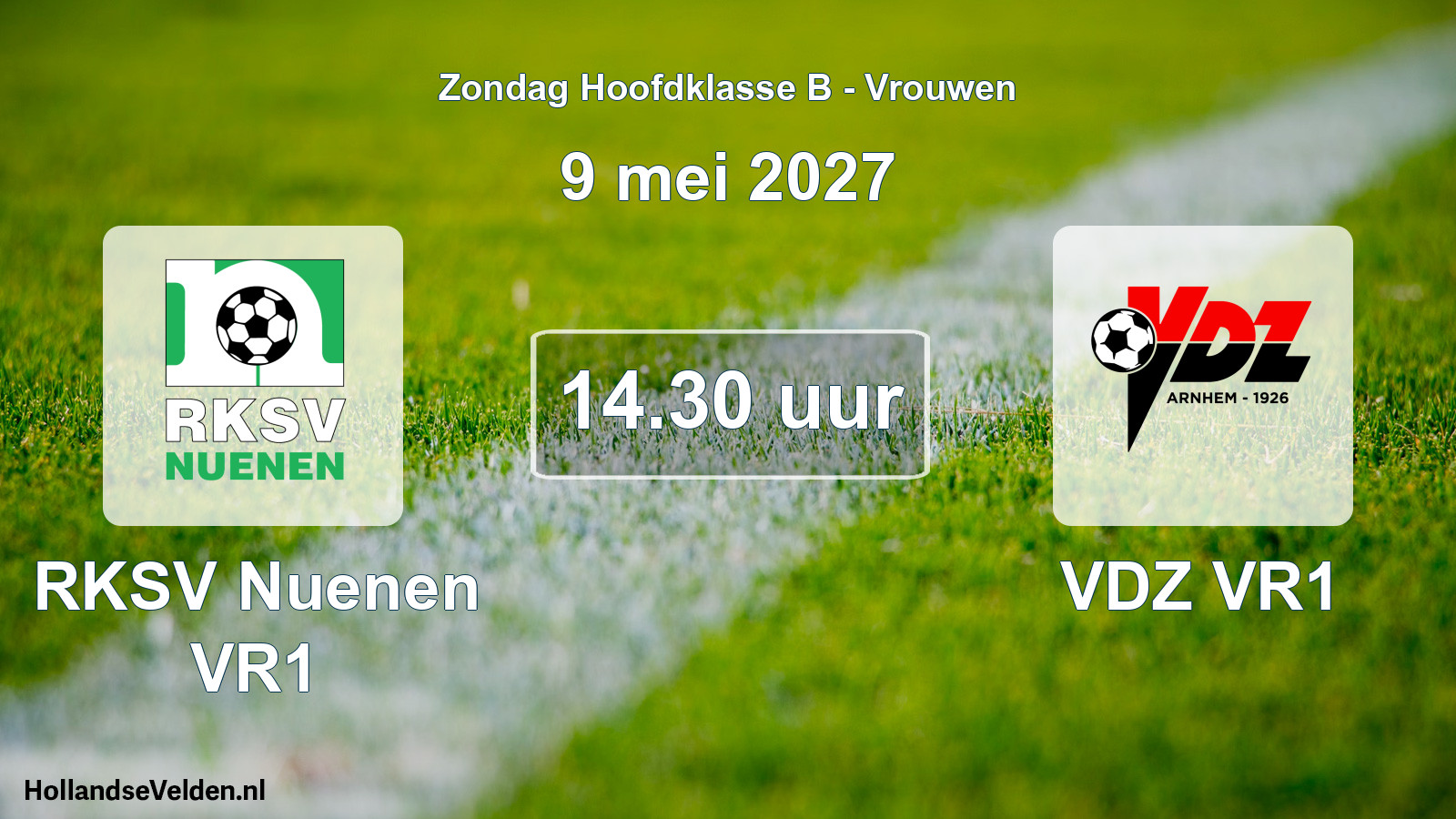 Geplande wedstrijd: RKSV Nuenen VR1 - VDZ VR1 (9 mei 2027)