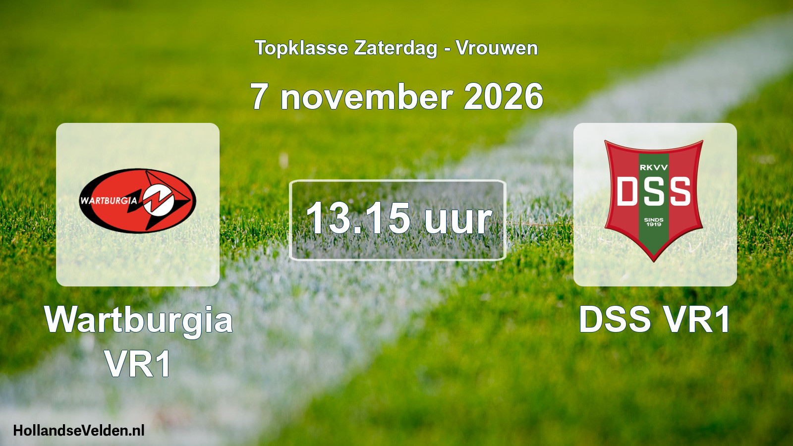 Geplande wedstrijd: Wartburgia VR1 - DSS VR1 (7 november 2026)