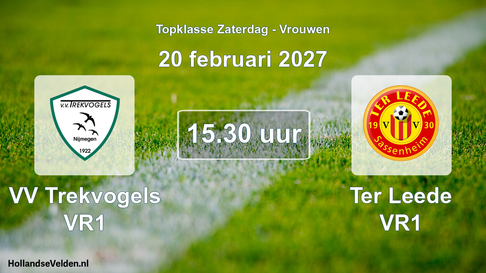 Scheduled Match: VV Trekvogels VR1 - Ter Leede VR1 (20 February 2027)