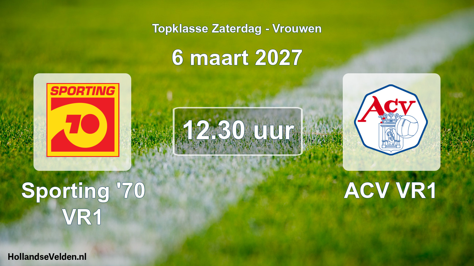 Geplande wedstrijd: Sporting '70 VR1 - ACV VR1 (6 maart 2027)