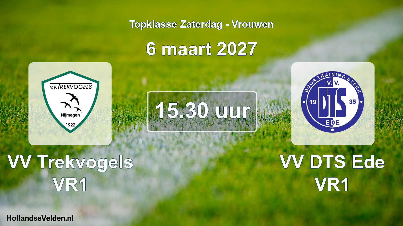 Geplande wedstrijd: VV Trekvogels VR1 - VV DTS Ede VR1 (6 maart 2027)