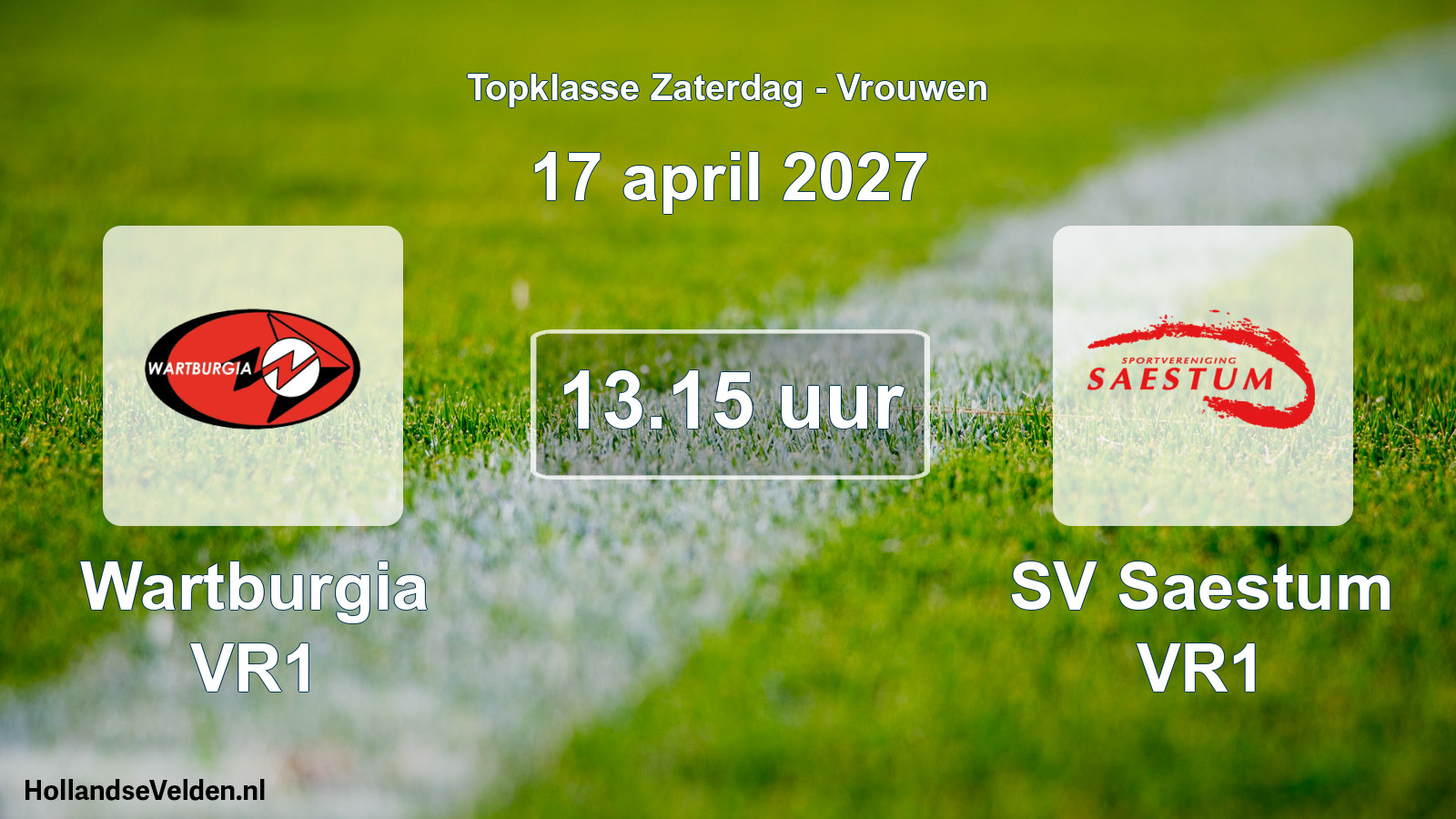 Geplande wedstrijd: Wartburgia VR1 - SV Saestum VR1 (17 april 2027)