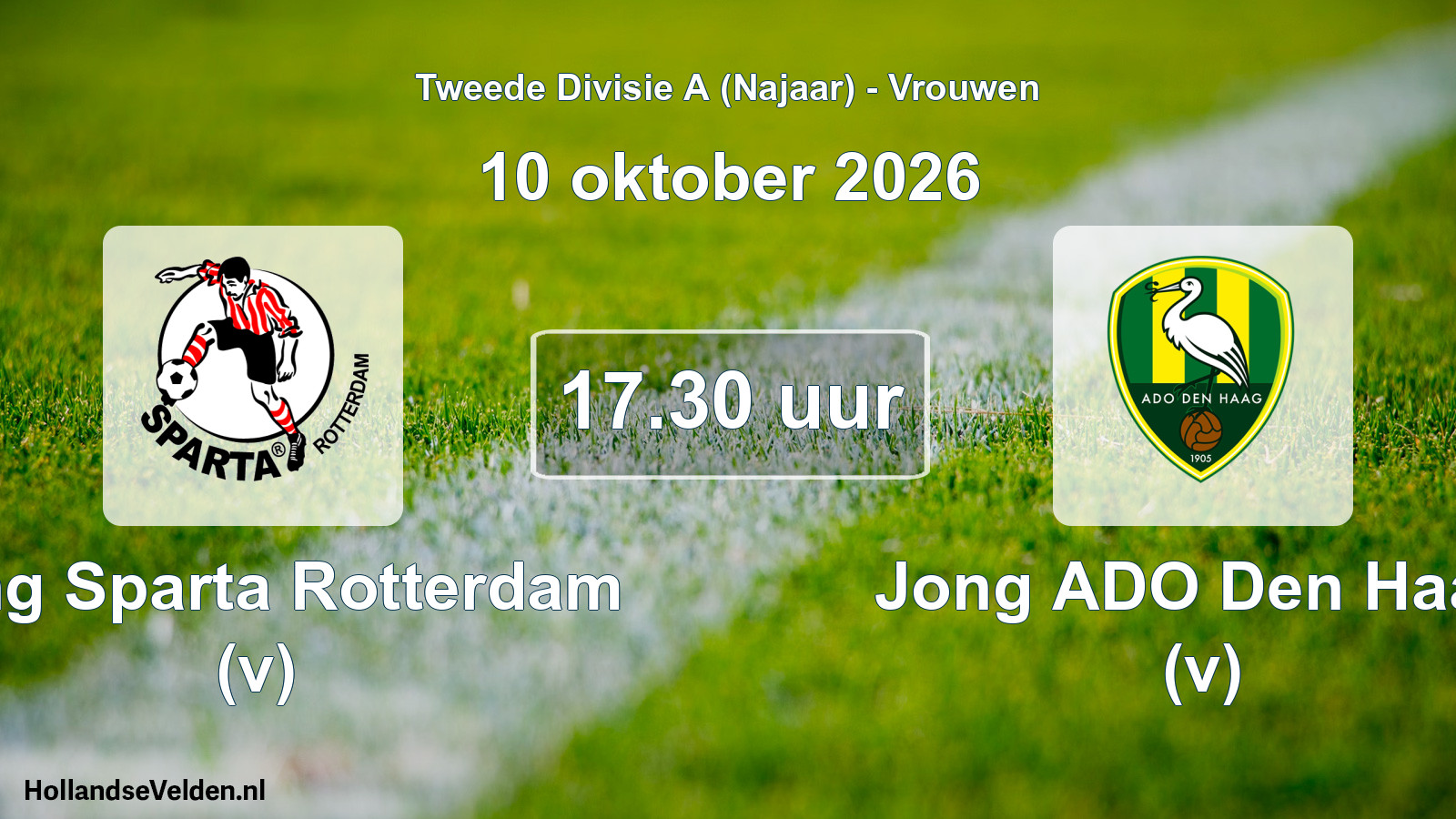 Geplande wedstrijd: Jong Sparta Rotterdam (v) - Jong ADO Den Haag (v) (10 oktober 2026)