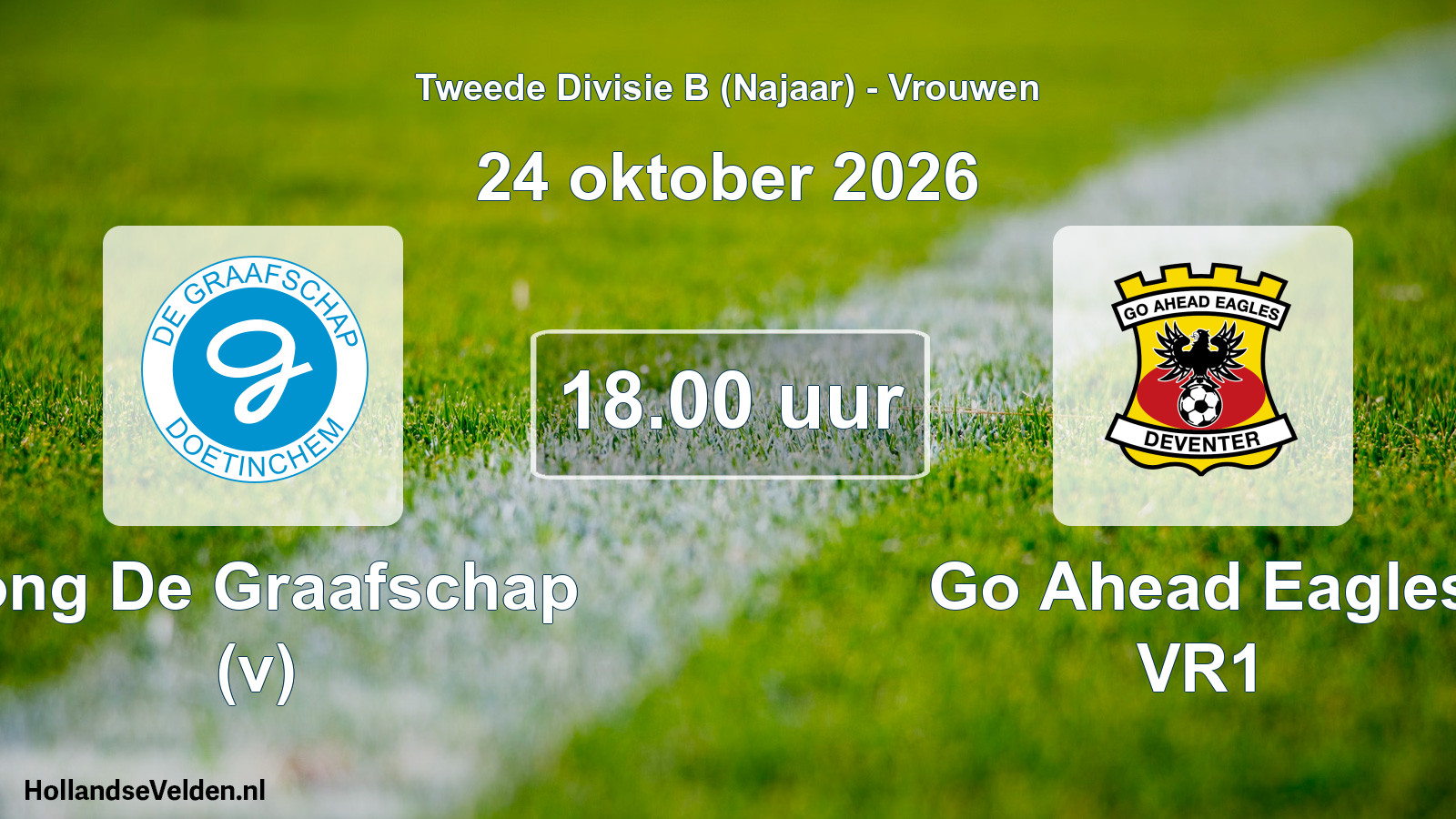 Scheduled Match: Jong De Graafschap (v) - Go Ahead Eagles VR1 (24 October 2026)