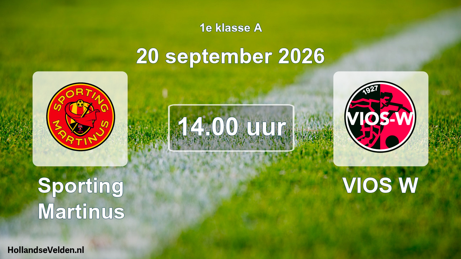 Scheduled Match: Sporting Martinus - VIOS W (20 September 2026)