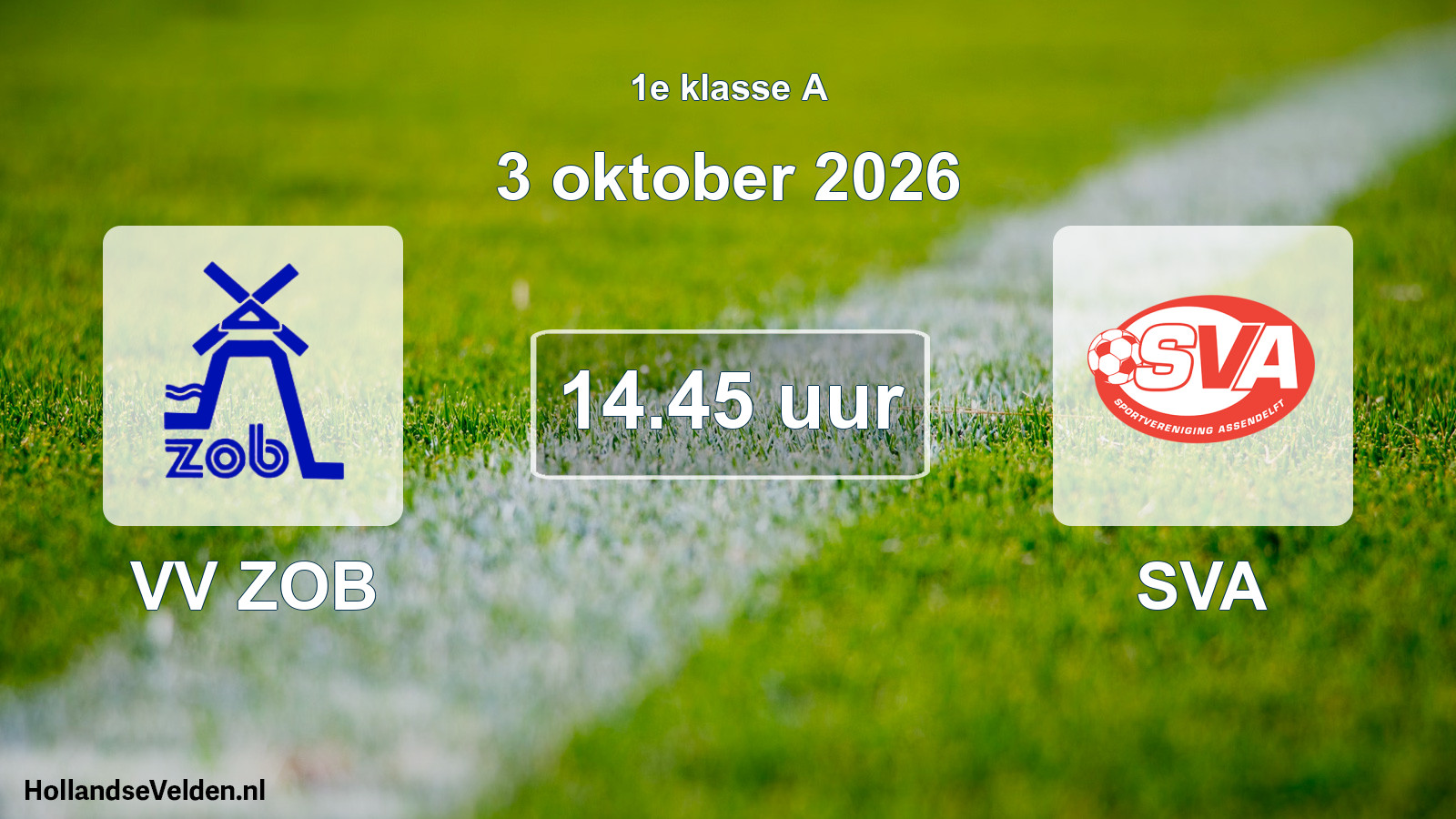 Geplande wedstrijd: VV ZOB - SVA (3 oktober 2026)