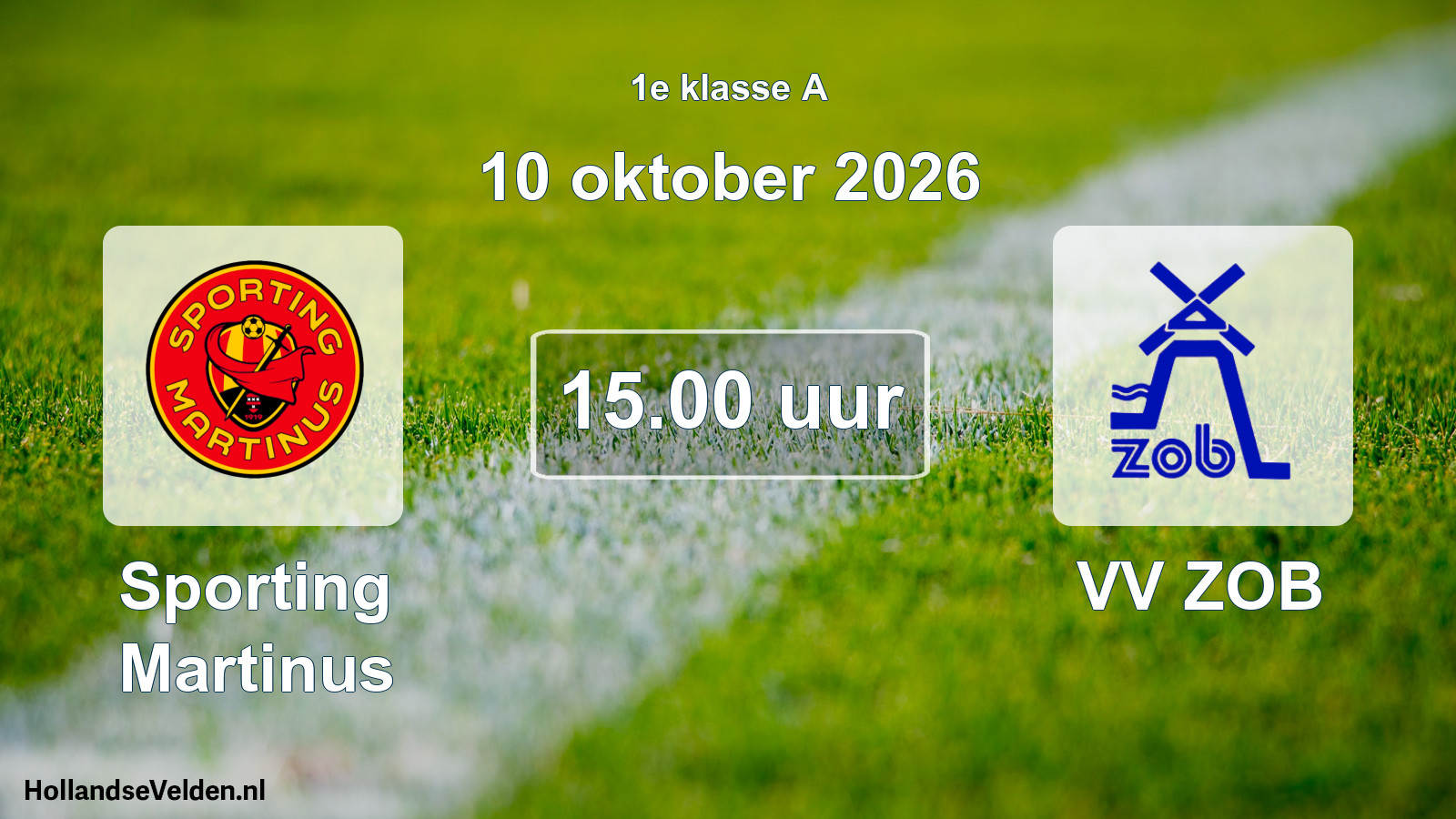 Geplande wedstrijd: Sporting Martinus - VV ZOB (10 oktober 2026)