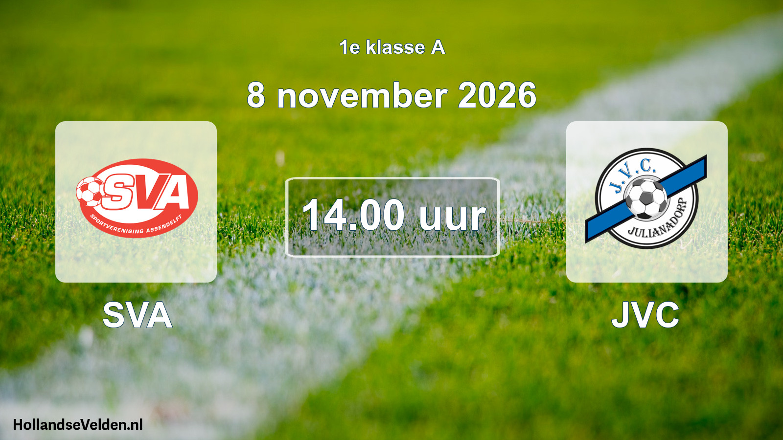 Geplande wedstrijd: SVA - JVC (8 november 2026)