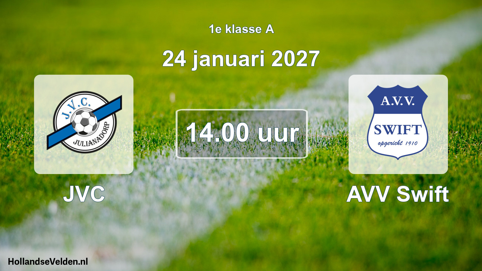 Geplande wedstrijd: JVC - AVV Swift (24 januari 2027)