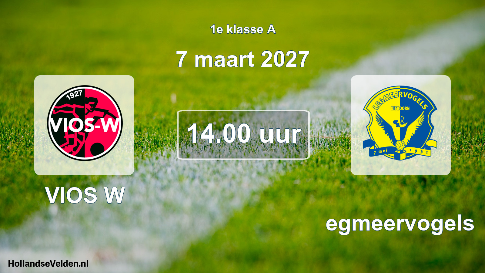 Geplande wedstrijd: VIOS W - Legmeervogels (7 maart 2027)