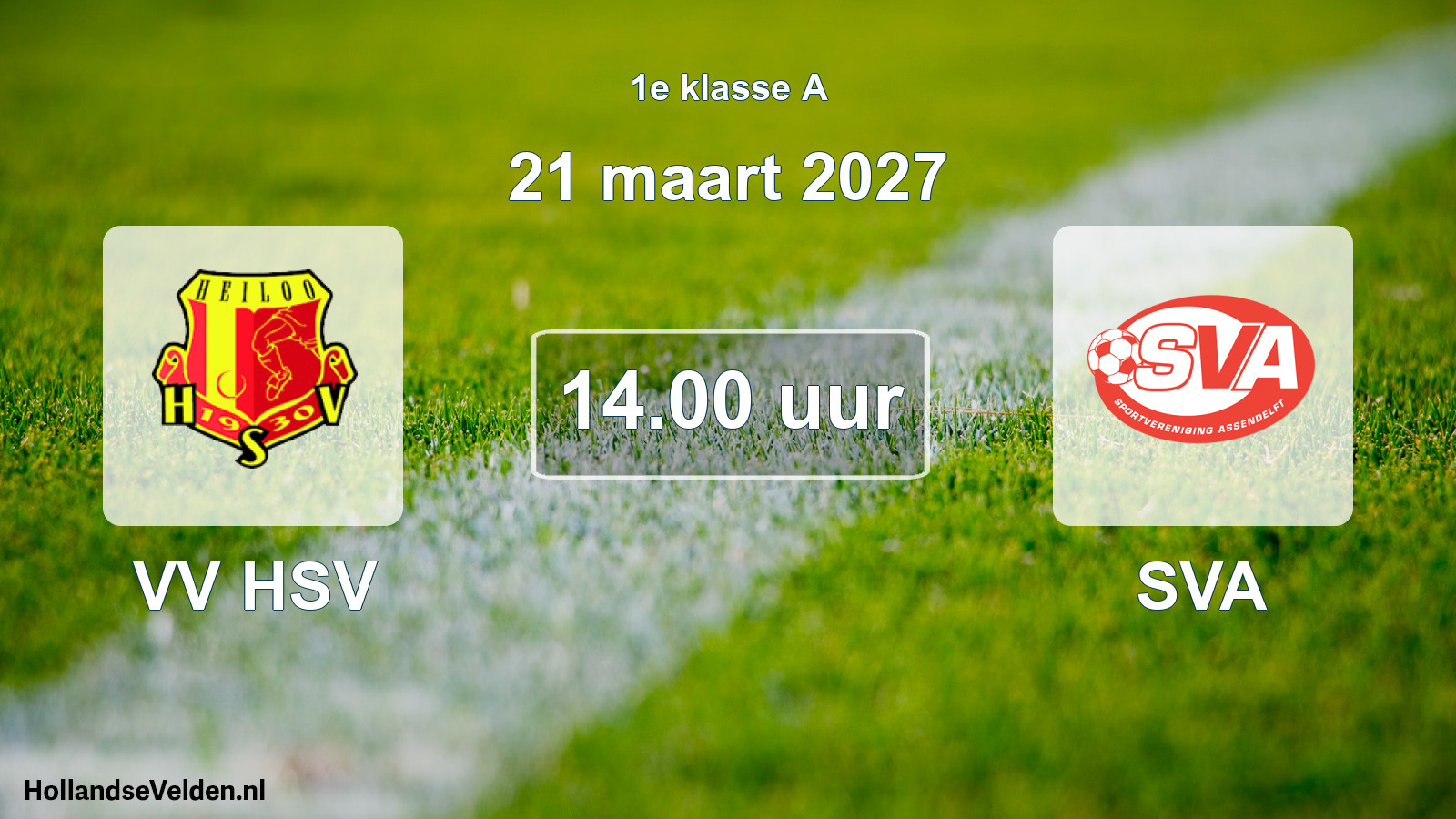 Geplande wedstrijd: VV HSV - SVA (21 maart 2027)