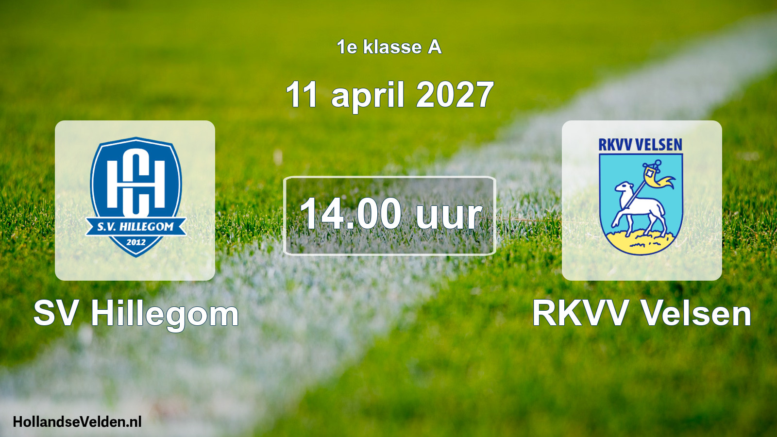 Geplande wedstrijd: SV Hillegom - RKVV Velsen (11 april 2027)
