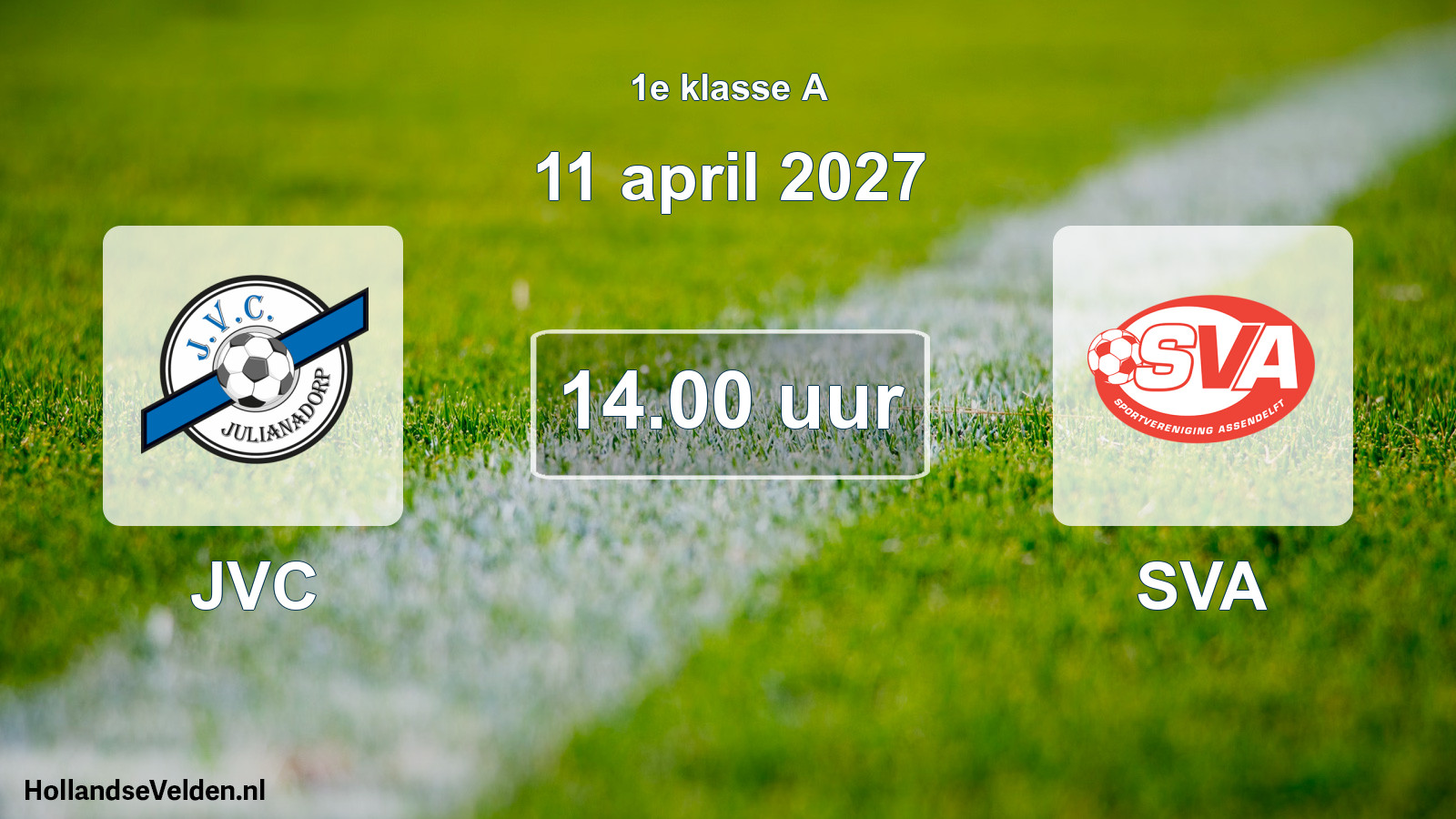Geplande wedstrijd: JVC - SVA (11 april 2027)