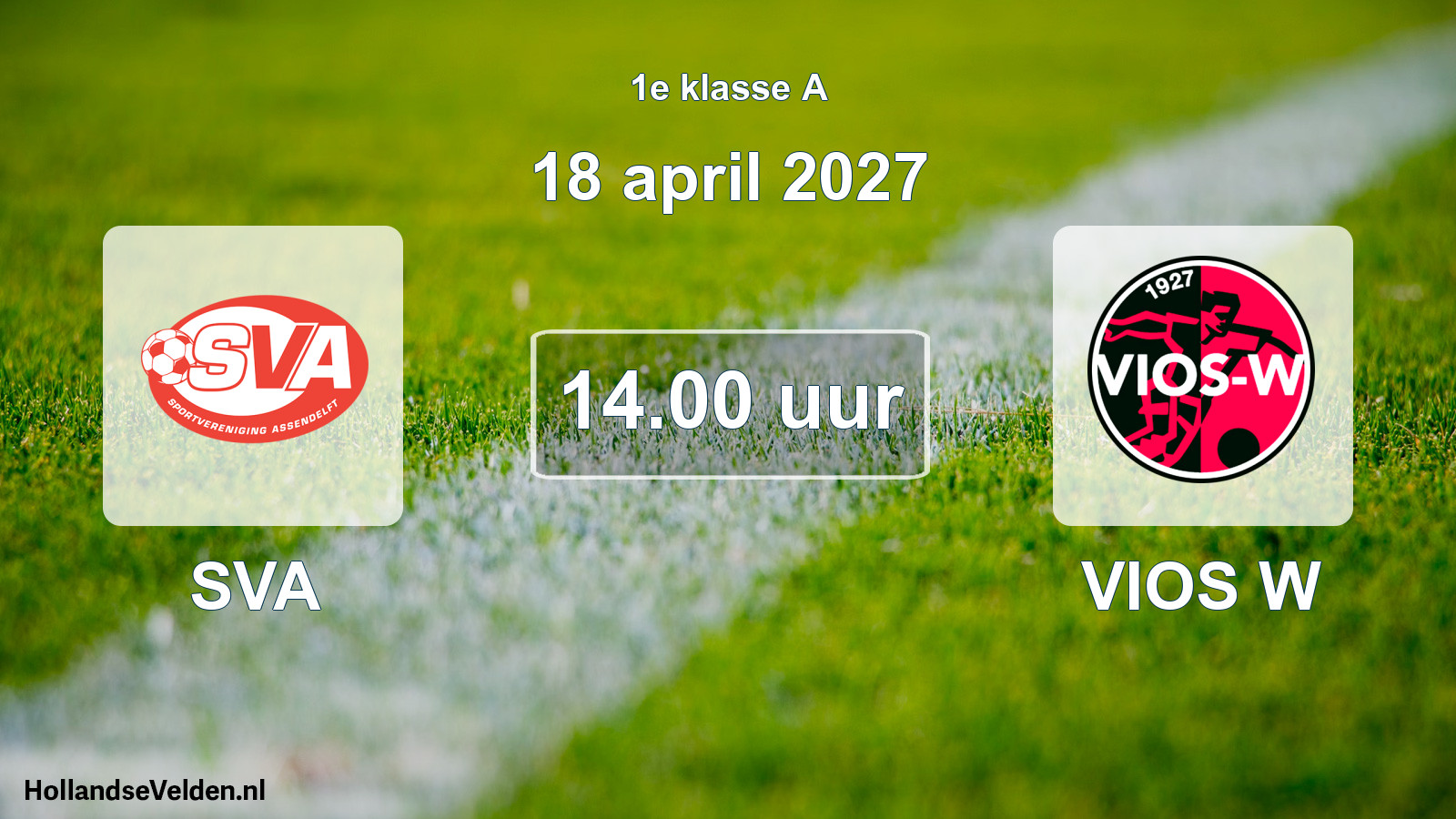 Geplande wedstrijd: SVA - VIOS W (18 april 2027)
