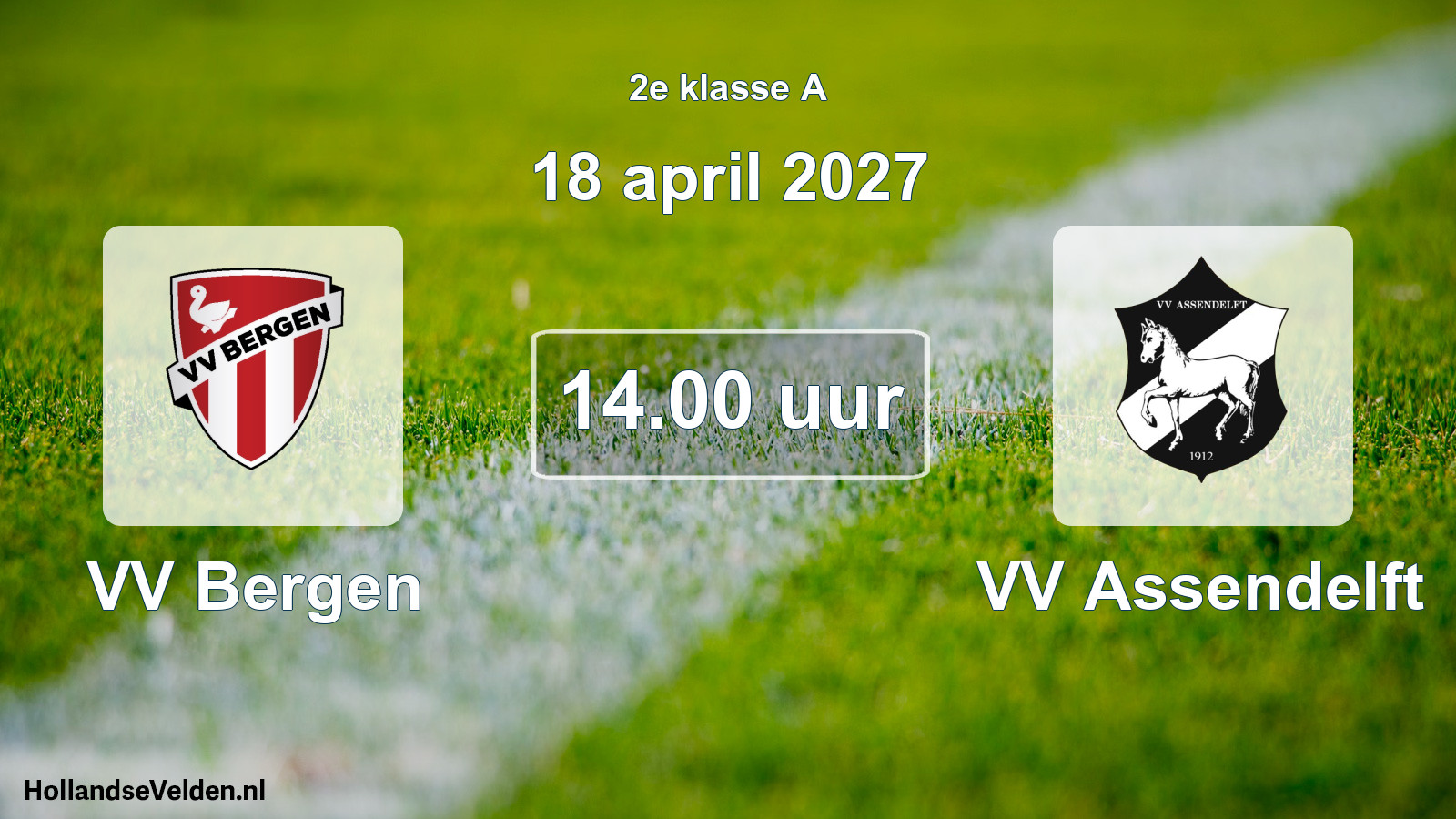 Scheduled Match: VV Bergen - VV Assendelft (18 April 2027)