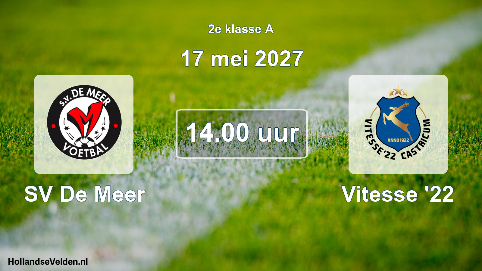 Scheduled Match: SV De Meer - Vitesse '22 (17 May 2027)