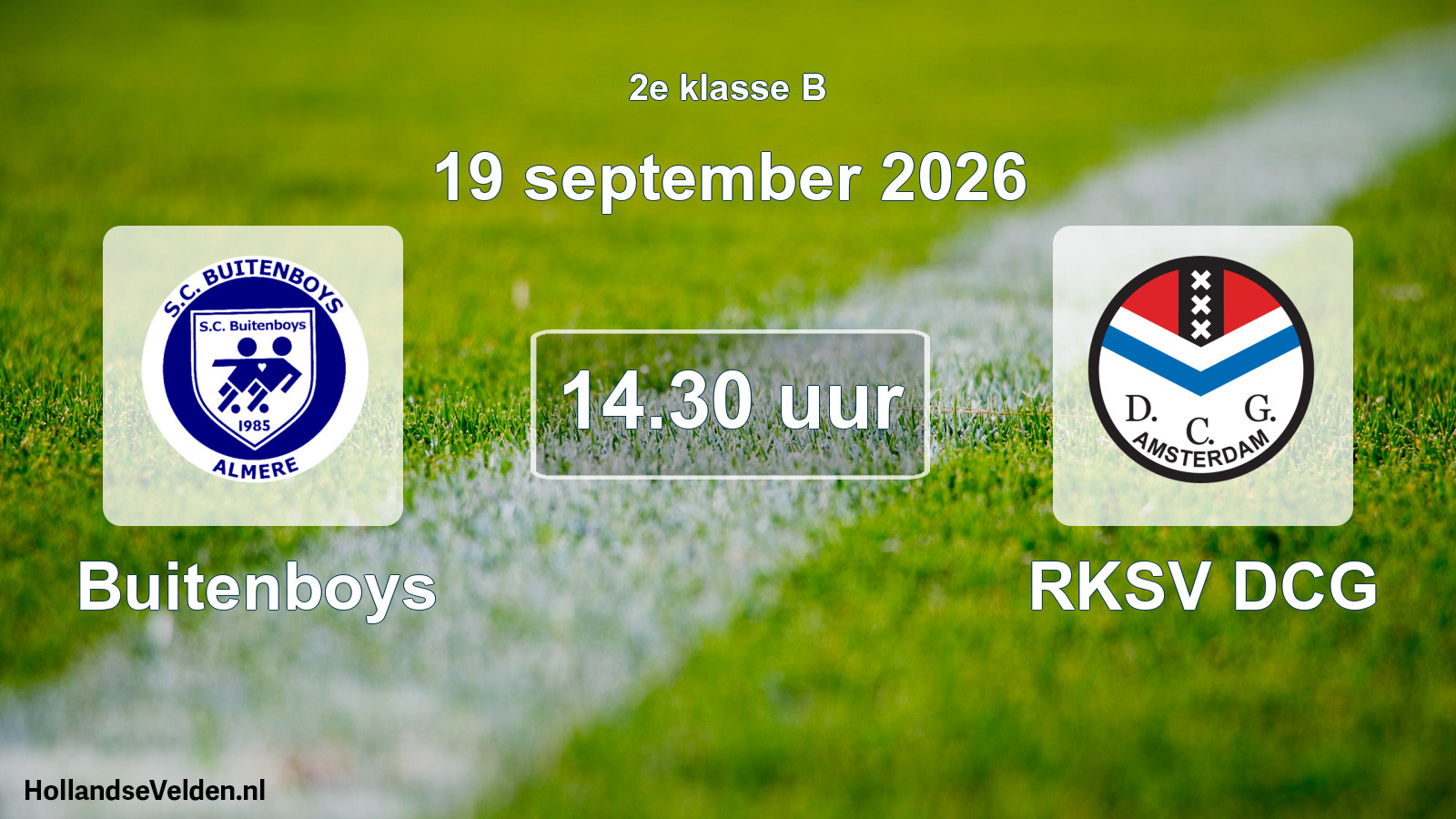 Geplande wedstrijd: Buitenboys - RKSV DCG (19 september 2026)