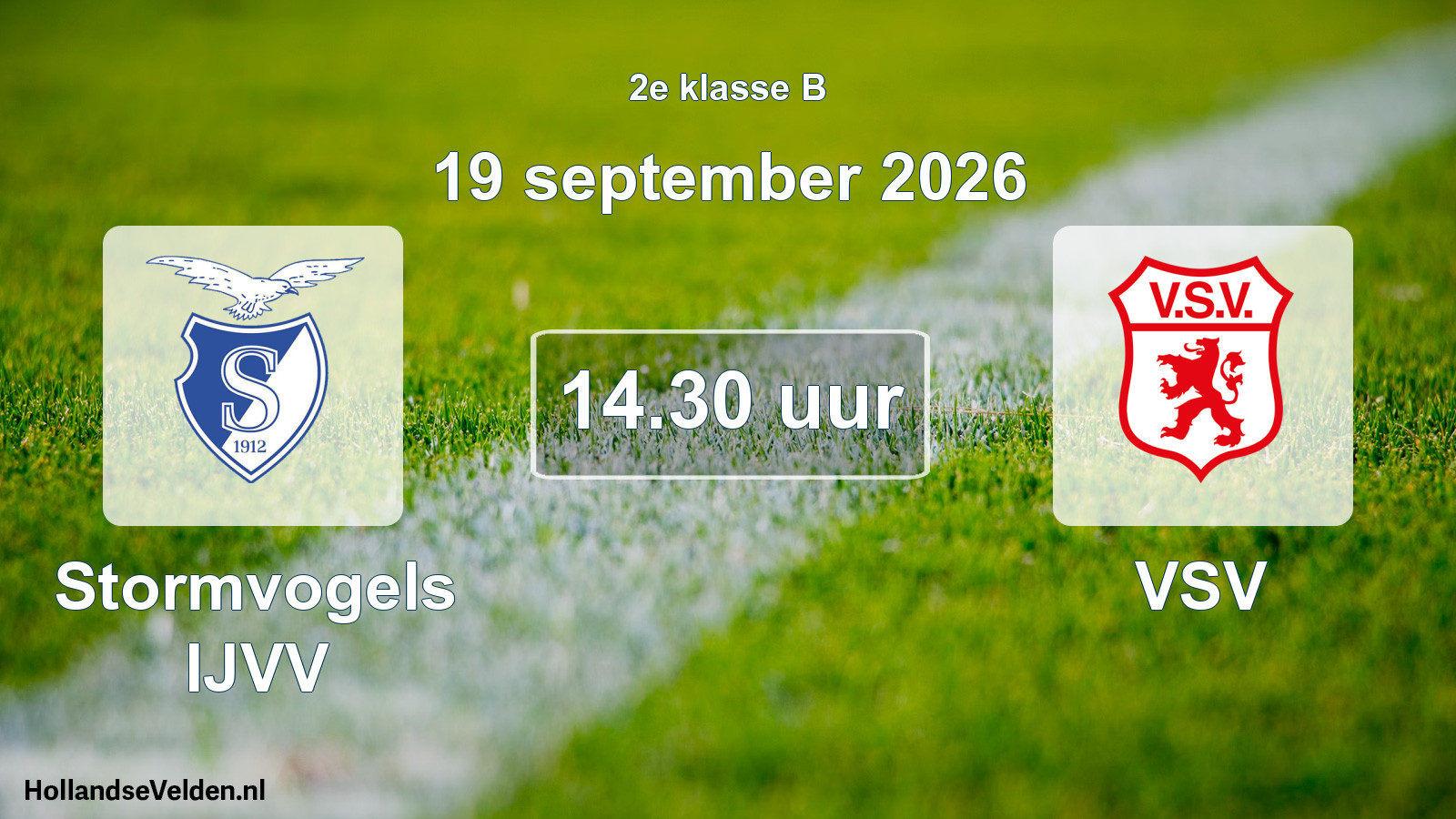 Scheduled Match: Stormvogels IJVV - VSV (19 September 2026)