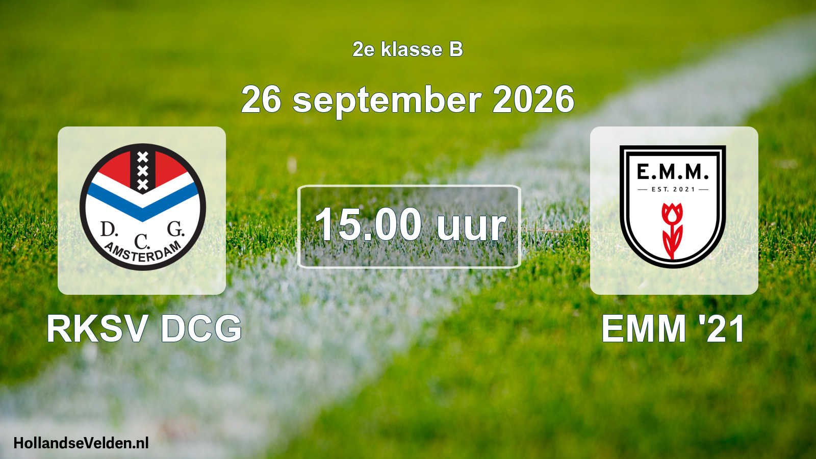 Geplande wedstrijd: RKSV DCG - EMM '21 (26 september 2026)