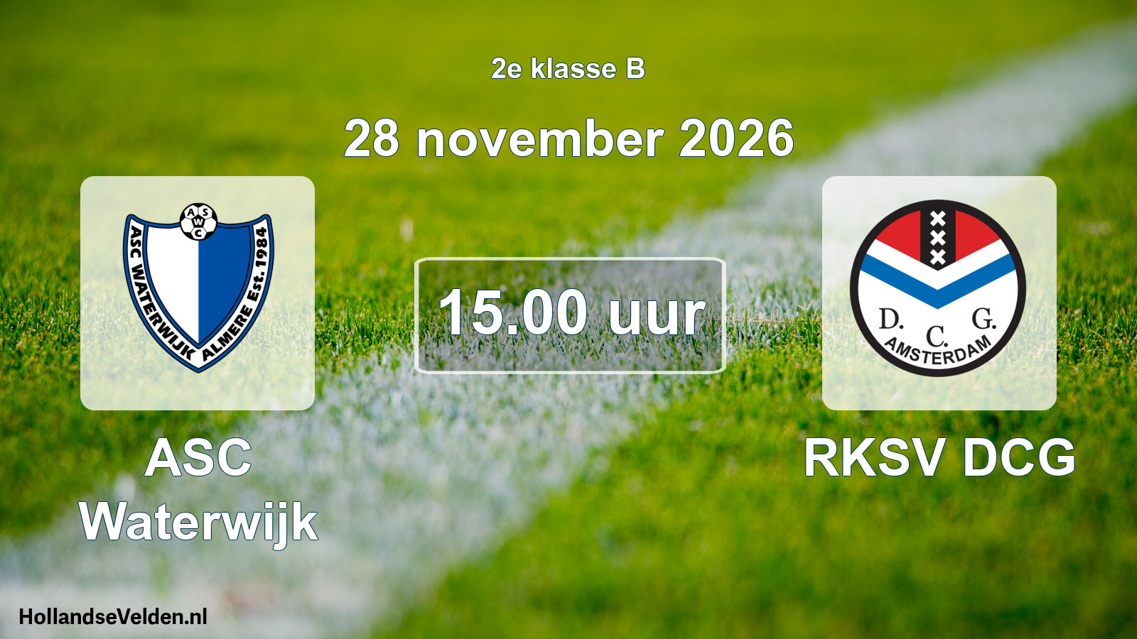 Geplande wedstrijd: ASC Waterwijk - RKSV DCG (28 november 2026)
