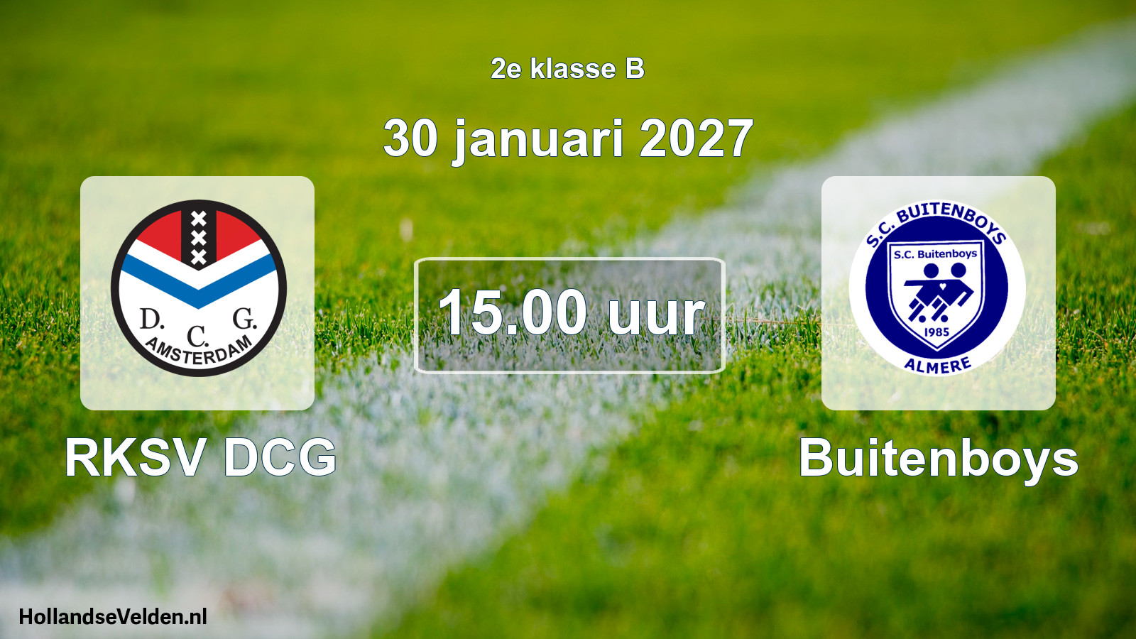 Geplande wedstrijd: RKSV DCG - Buitenboys (30 januari 2027)