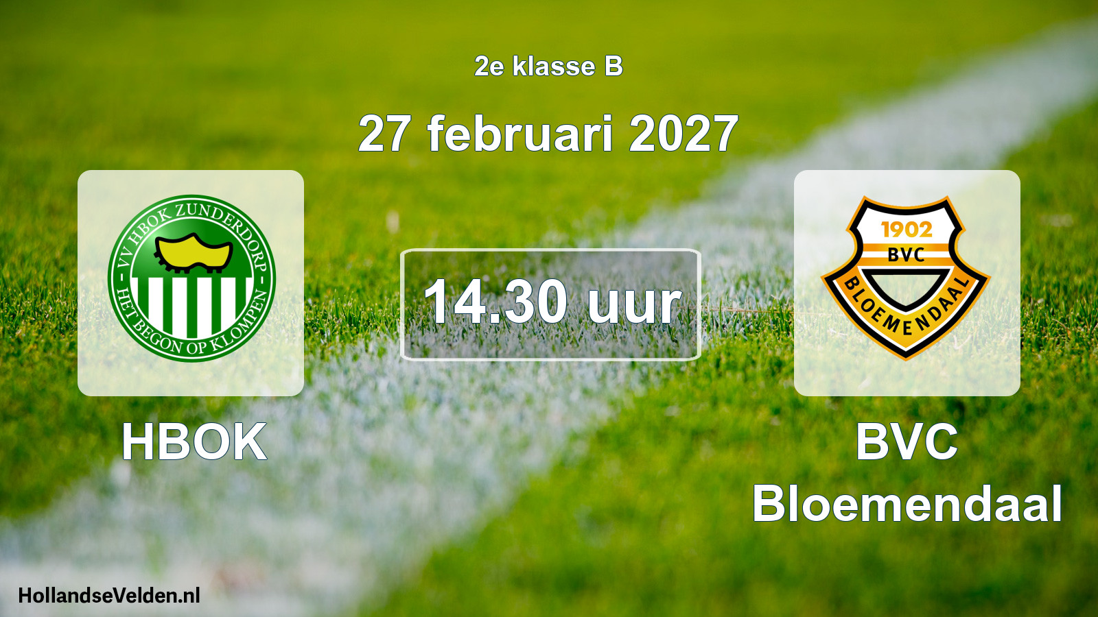 Geplande wedstrijd: HBOK - BVC Bloemendaal (27 februari 2027)