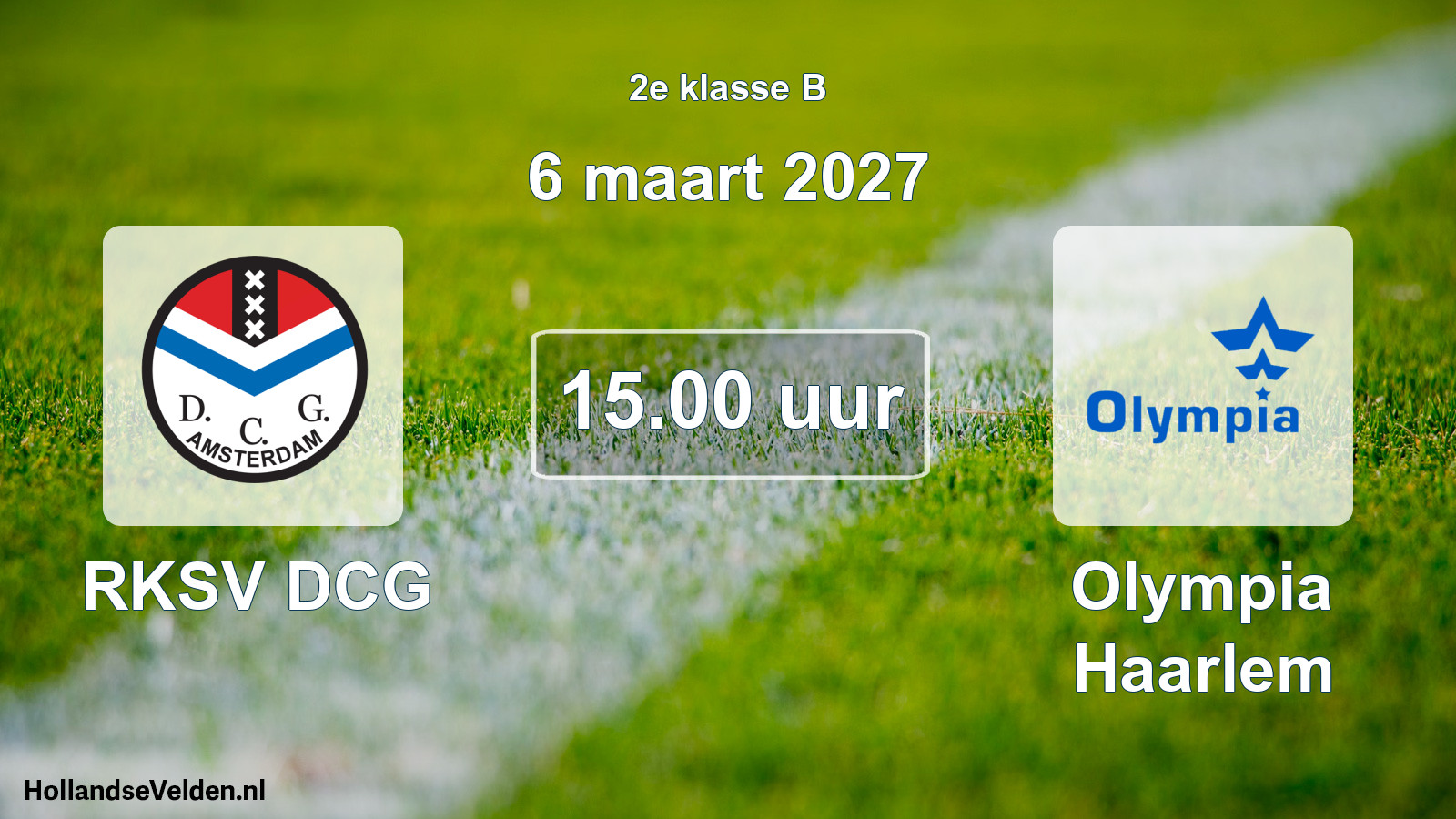 Scheduled Match: RKSV DCG - Olympia Haarlem (6 March 2027)