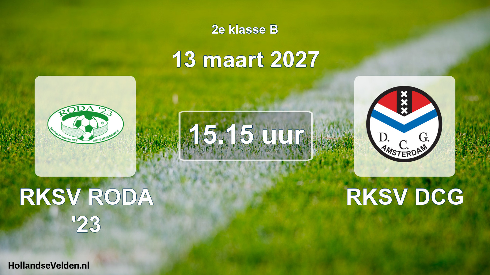Geplande wedstrijd: RKSV RODA '23 - RKSV DCG (13 maart 2027)
