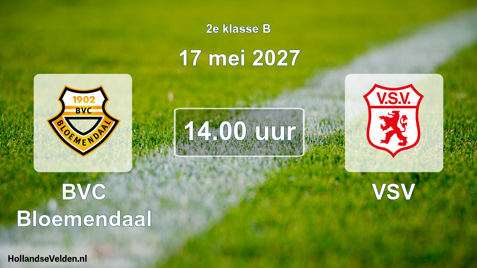 Geplande wedstrijd: BVC Bloemendaal - VSV (17 mei 2027)