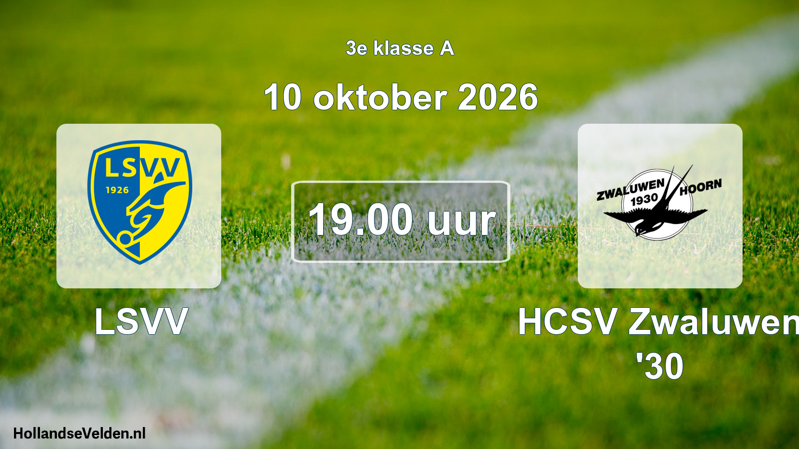 Geplande wedstrijd: LSVV - HCSV Zwaluwen '30 (10 oktober 2026)