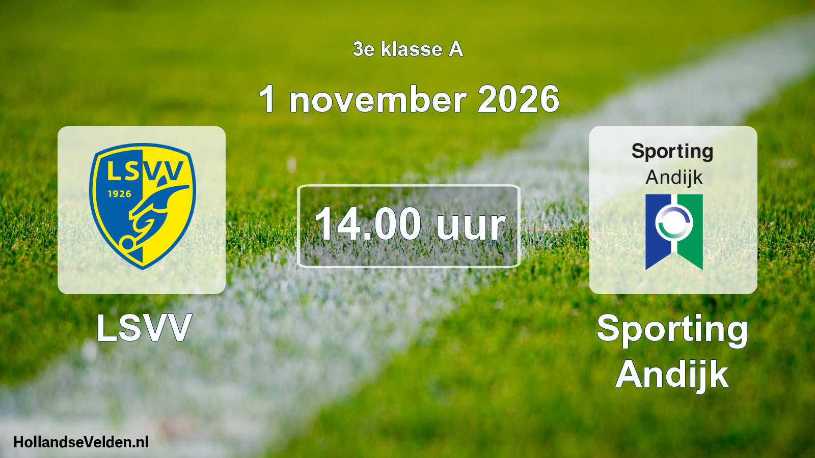 Geplande wedstrijd: LSVV - Sporting Andijk (1 november 2026)