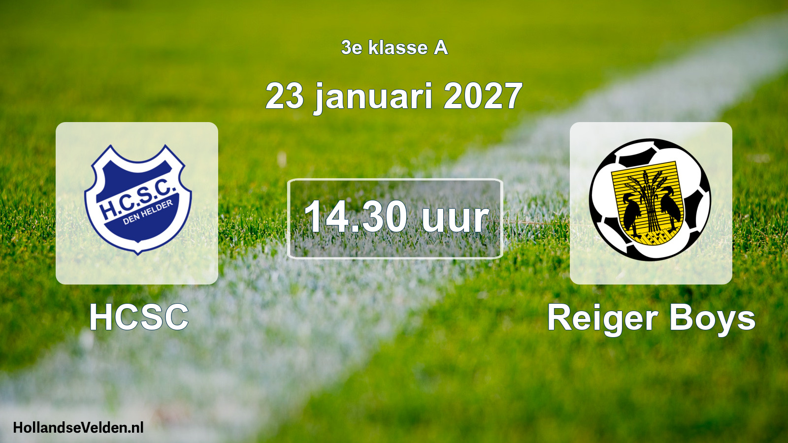 Geplande wedstrijd: HCSC - Reiger Boys (23 januari 2027)