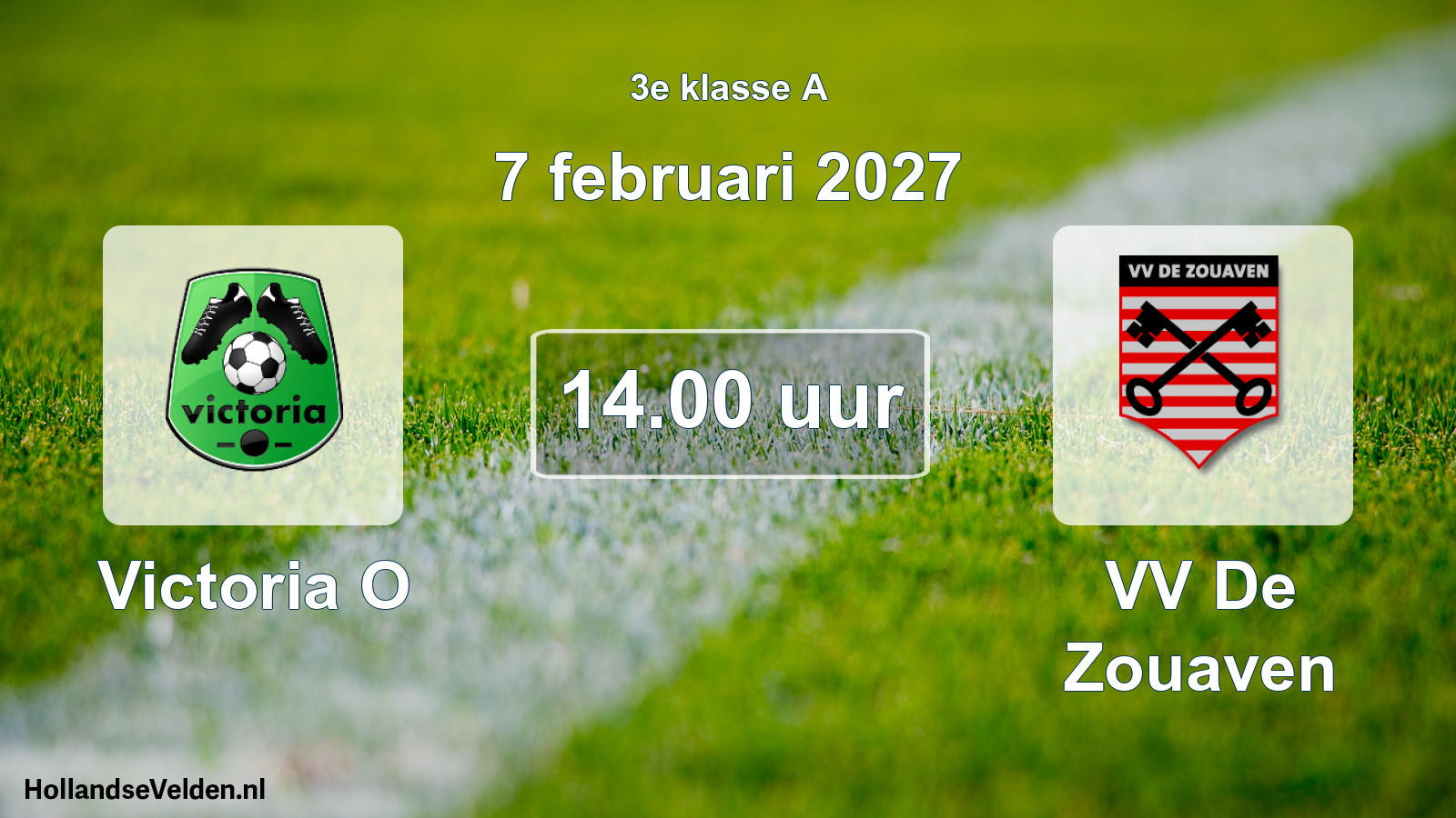 Geplande wedstrijd: Victoria O - VV De Zouaven (7 februari 2027)